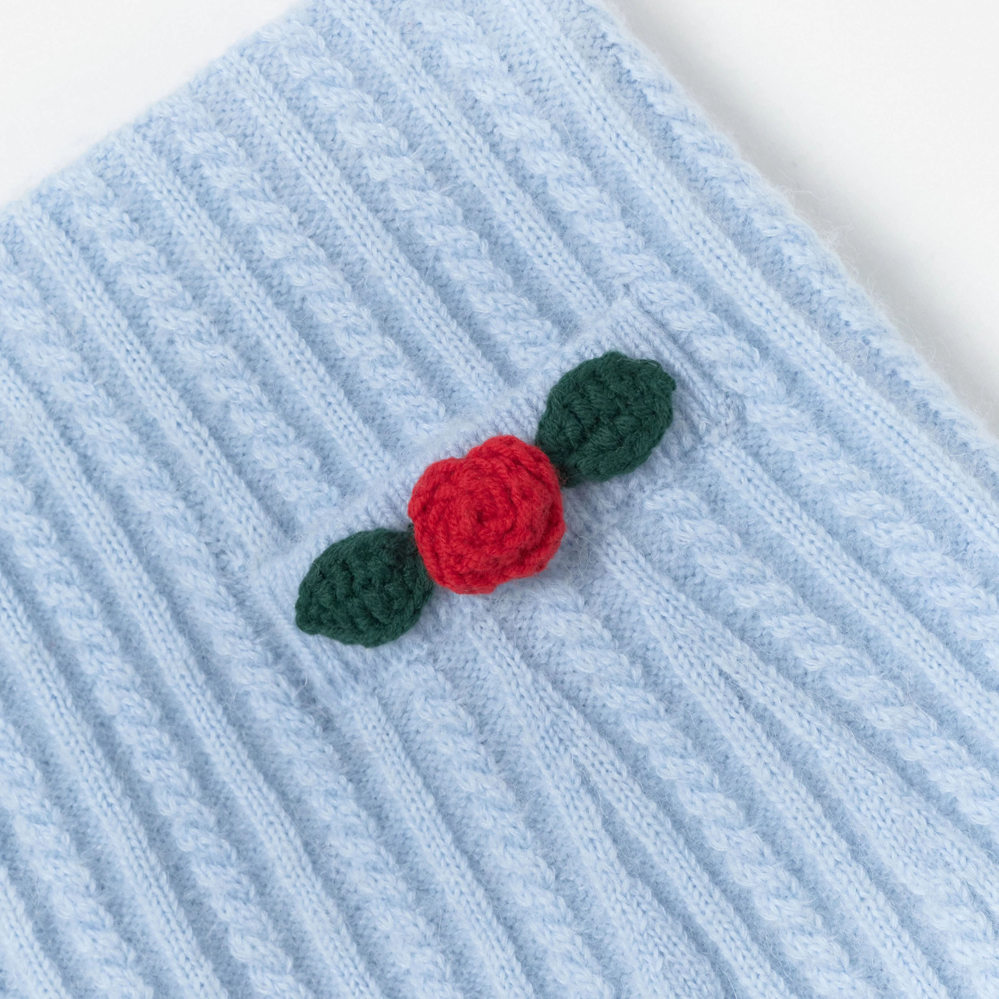 Blue Cable Knit Skirt - Image 3