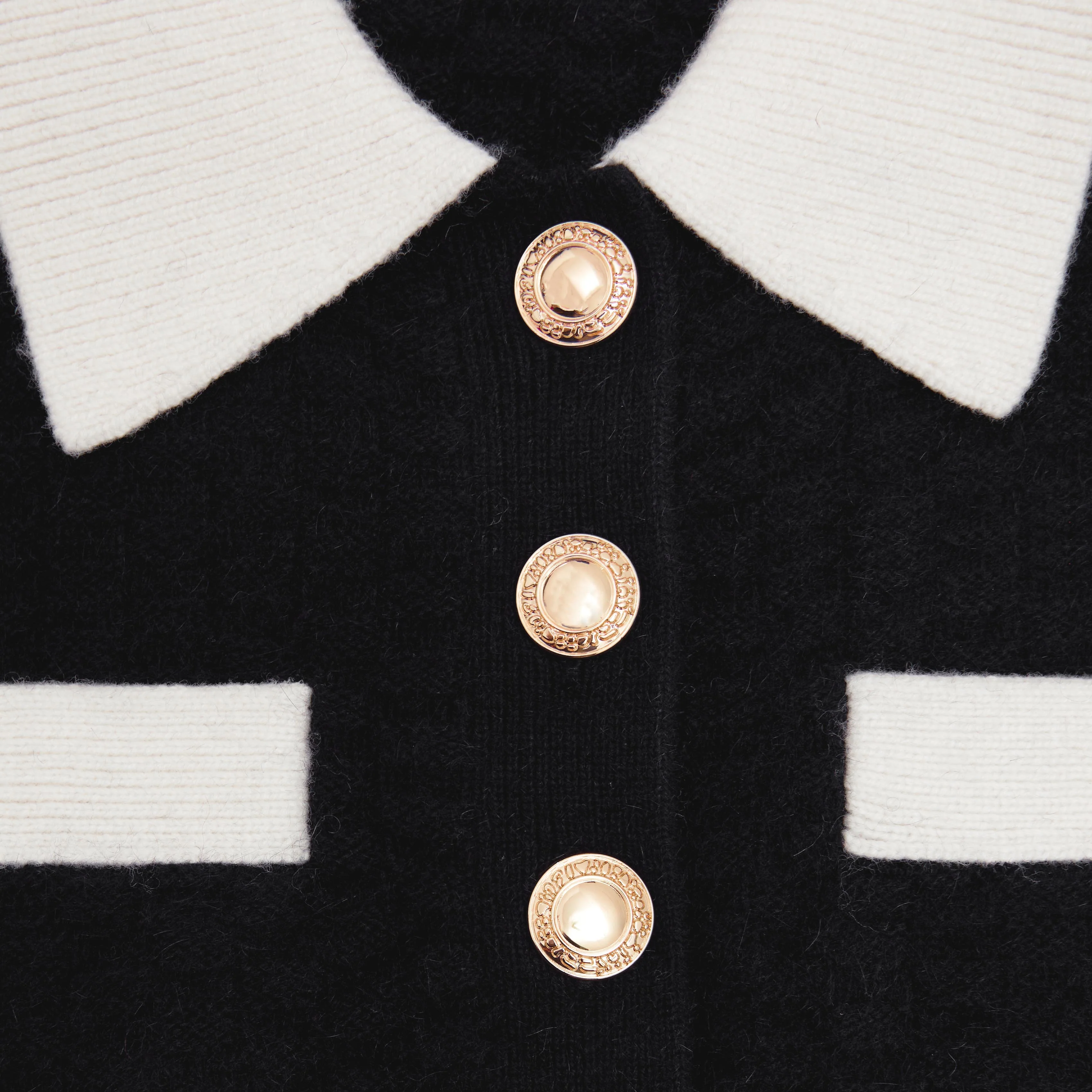 Black Textured Cardigan - Image 5